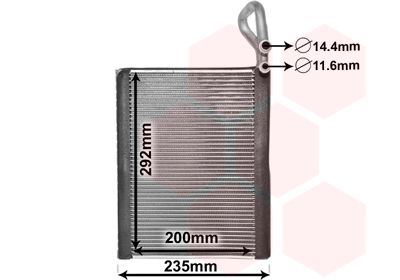 VAN WEZEL Испаритель, кондиционер 0600V476